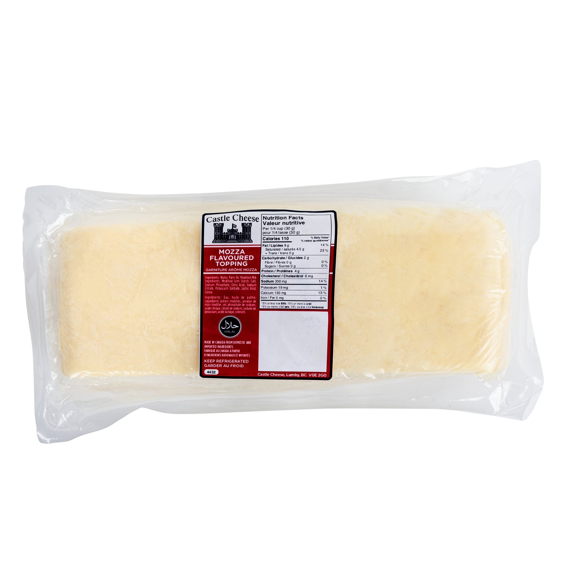 Castle Cheese Mozza Flavoured Topping Block, 2.27 kg - image 1