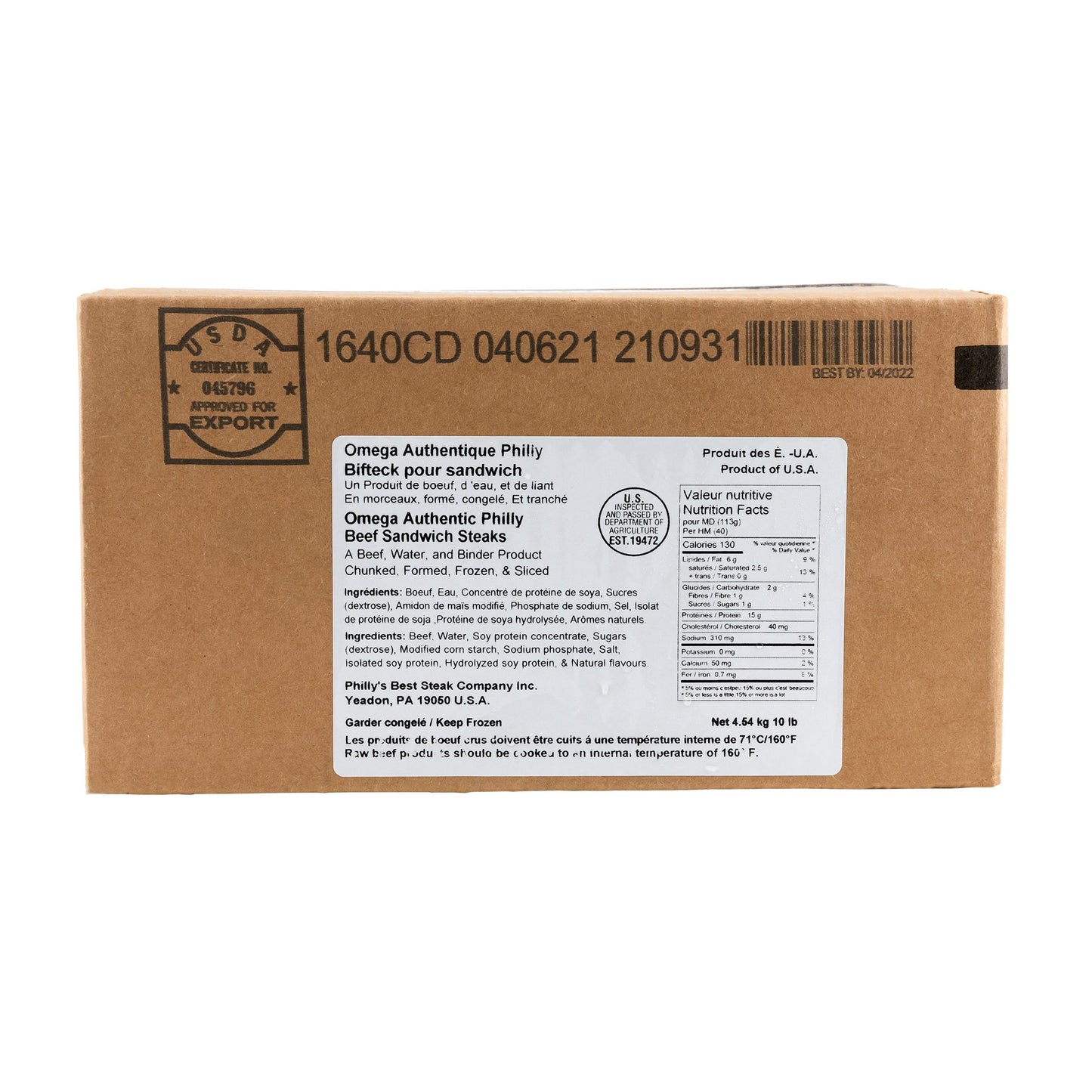 Philly's Best Frozen Philly Beef Sandwich Steaks, 4.54 kg - image 2