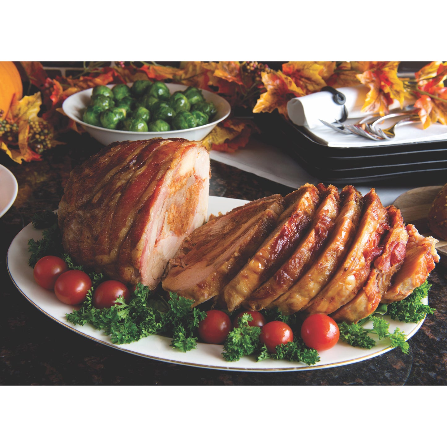 Echelon Foods Bacon-Wrapped Turducken Roast with Italian Sausage Stuffing 3 kg (6.6 lb) - image 1