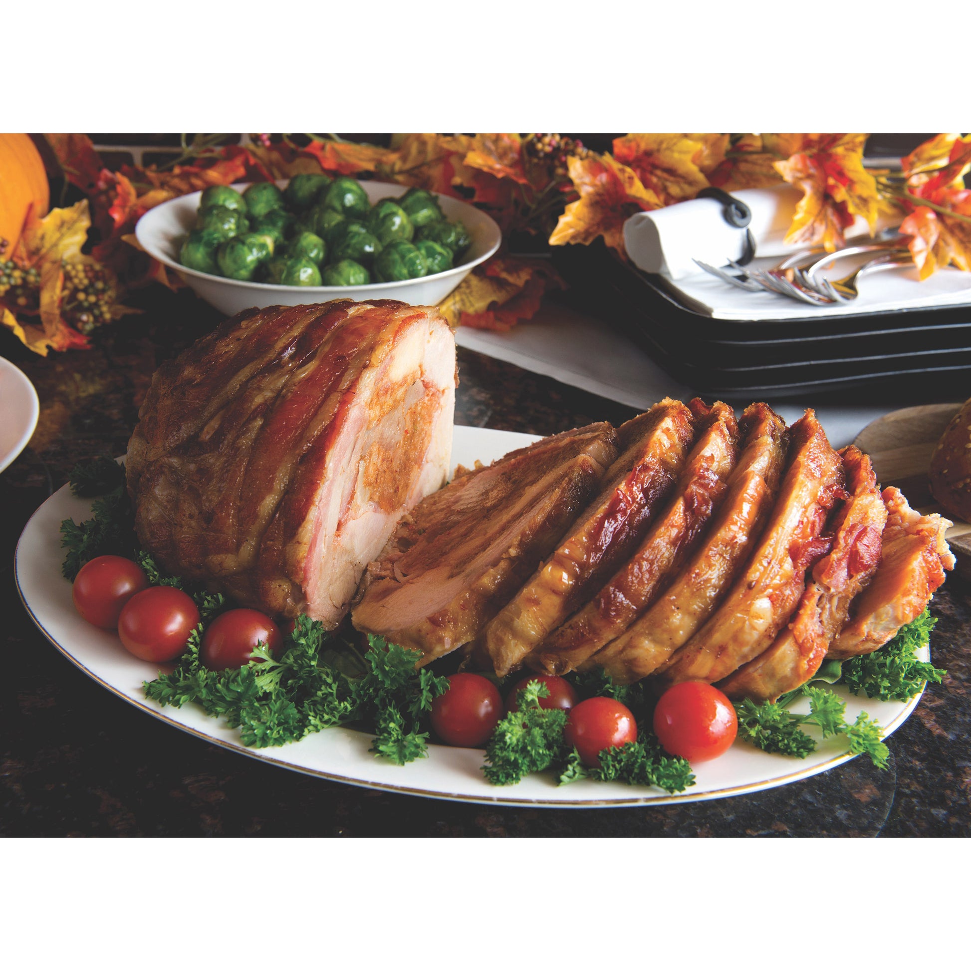 Echelon Foods Bacon-Wrapped Turducken Roast with Italian Sausage Stuffing 3 kg (6.6 lb) - image 1
