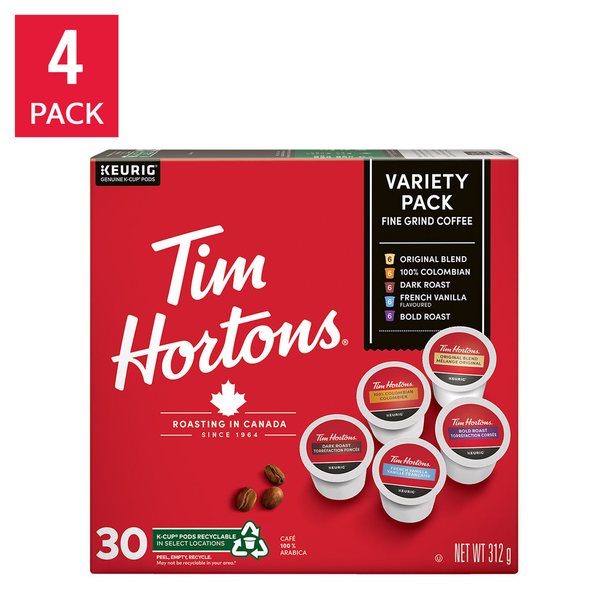 Tim Hortons Variety Single Serve K-cup Coffee Pods, 120-count - image 1