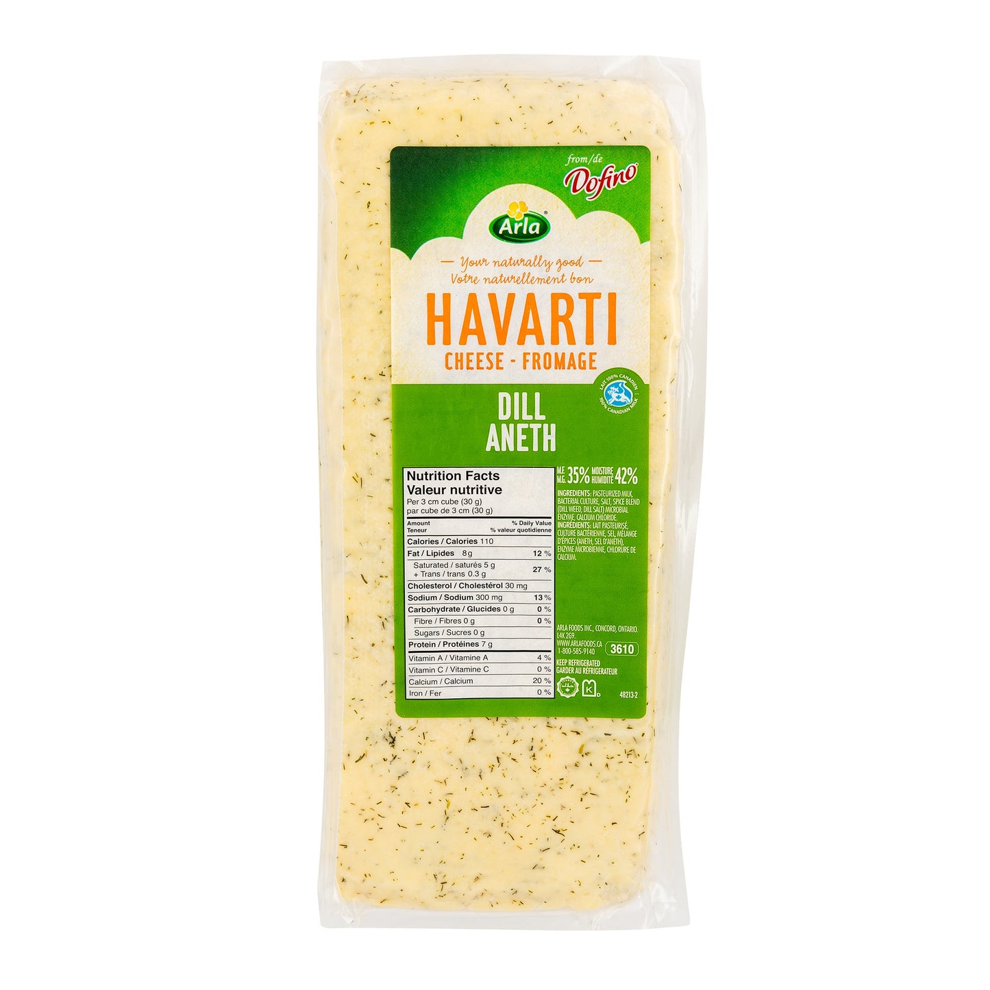 Arla Havarti Dill Cheese, 4.2 kg average weight* - image 1