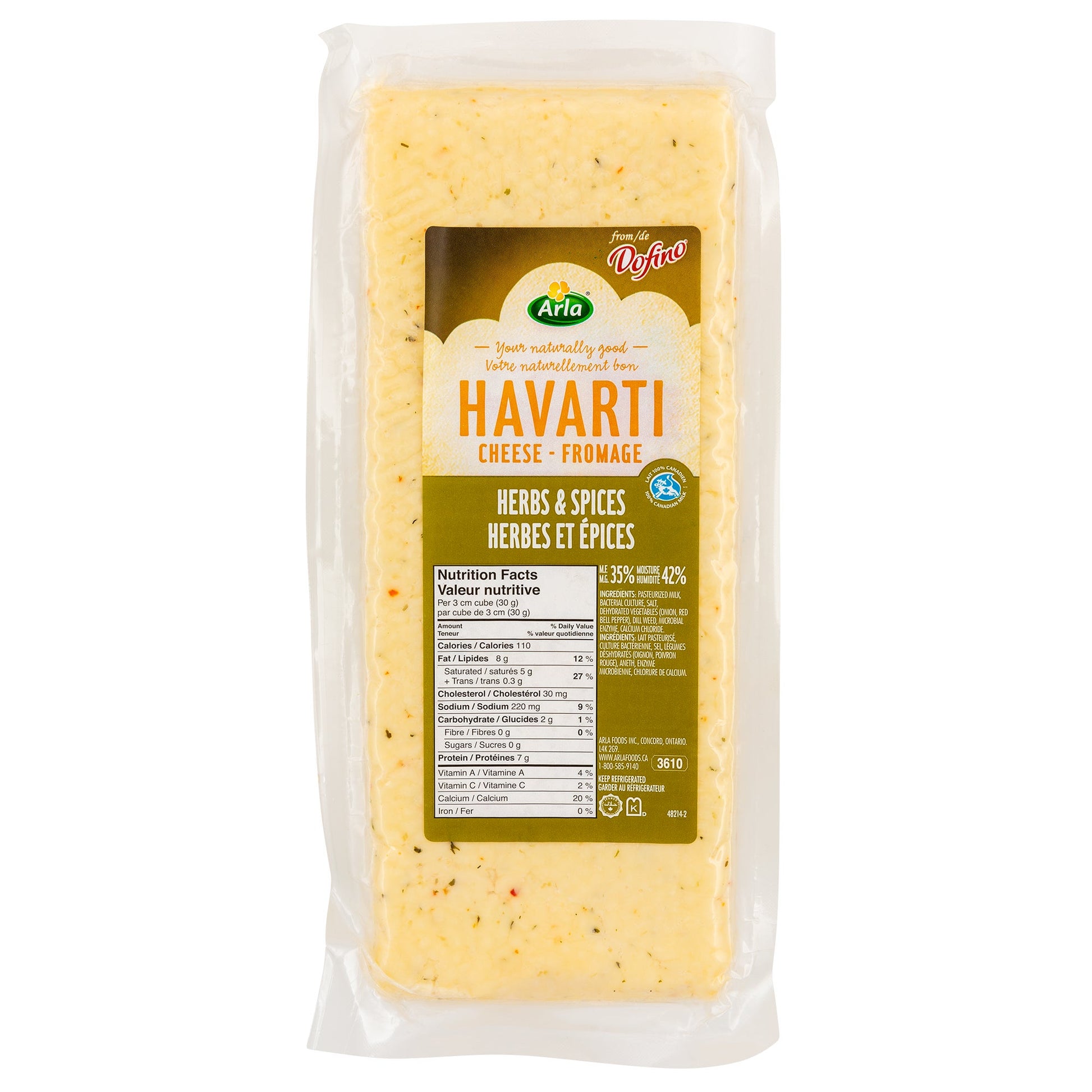 Arla Havarti Herbs and Spices Cheese, 4.2 kg average weight* - image 1