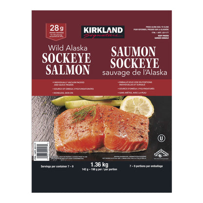 Kirkland Signature Frozen Wild Alaskan Sockeye Salmon, 1.36 kg - image 1