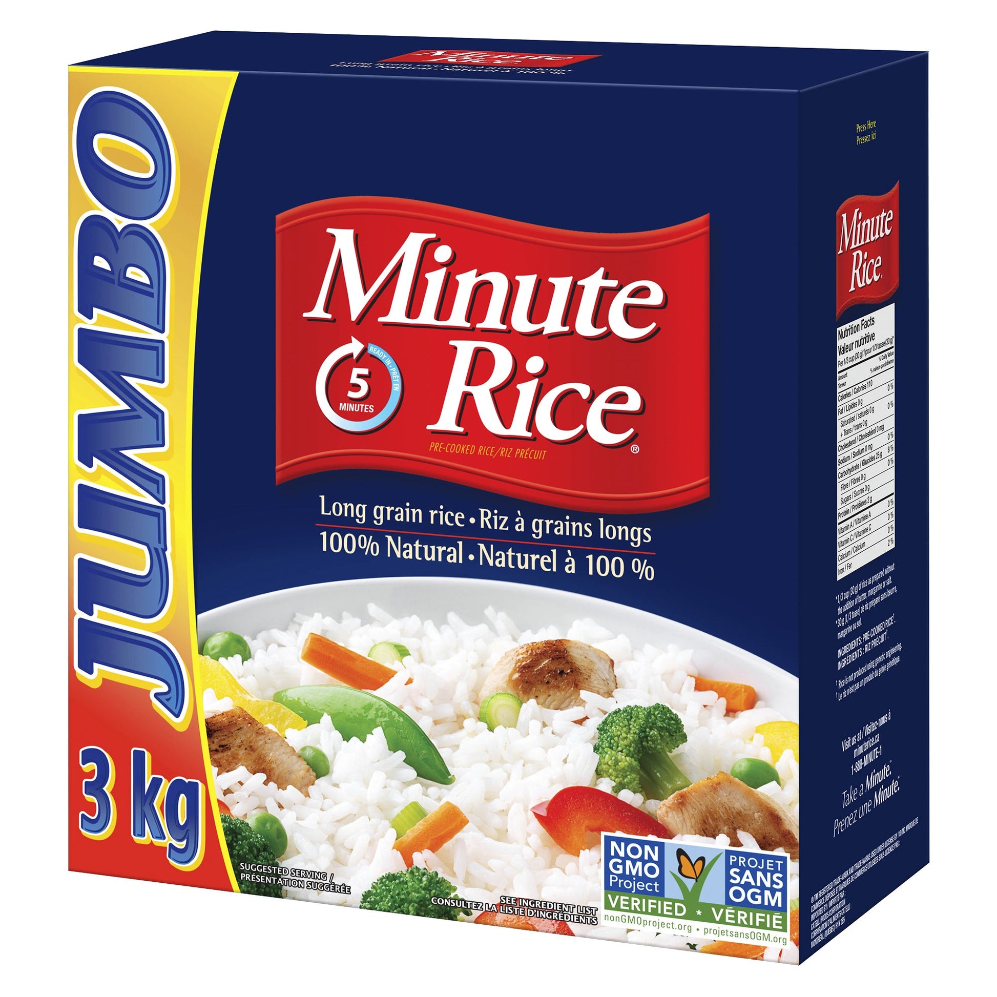 Minute Rice Long Grain Rice, 3 kg - image 1