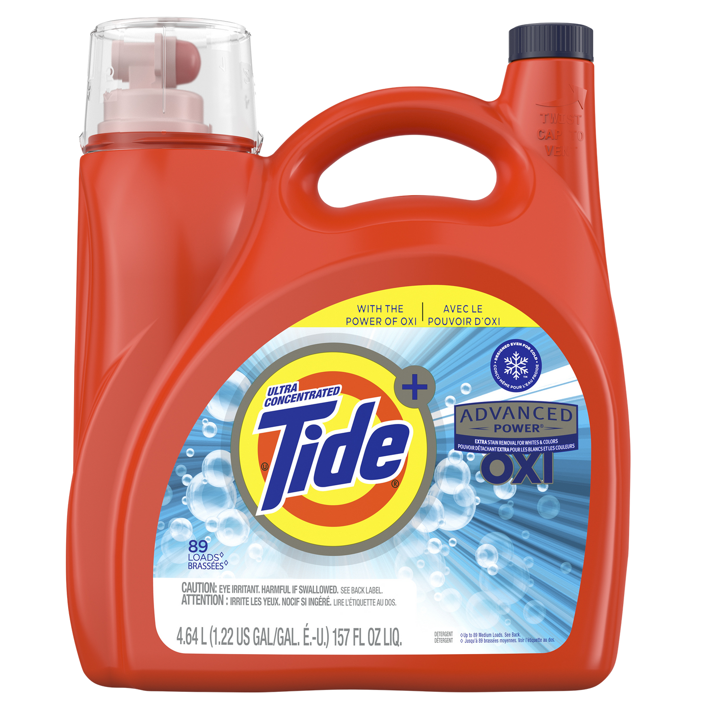 Tide OXI Advanced Power Liquid Laundry Detergent 89 wash loads - image 1