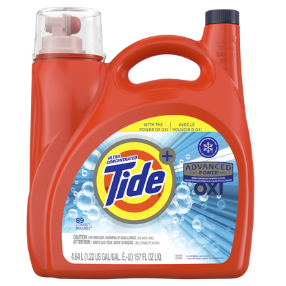 Tide OXI Advanced Power Liquid Laundry Detergent 89 wash loads - image 1