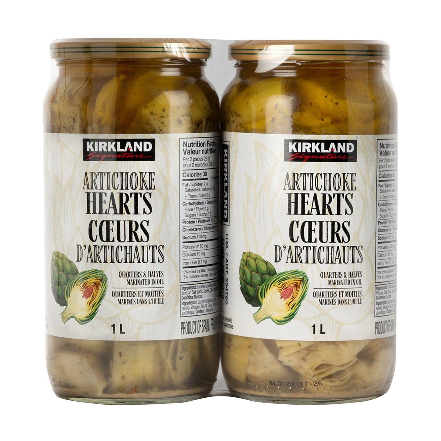 Kirkland Signature Artichoke Hearts in Oil, 2 × 1 L - image 1