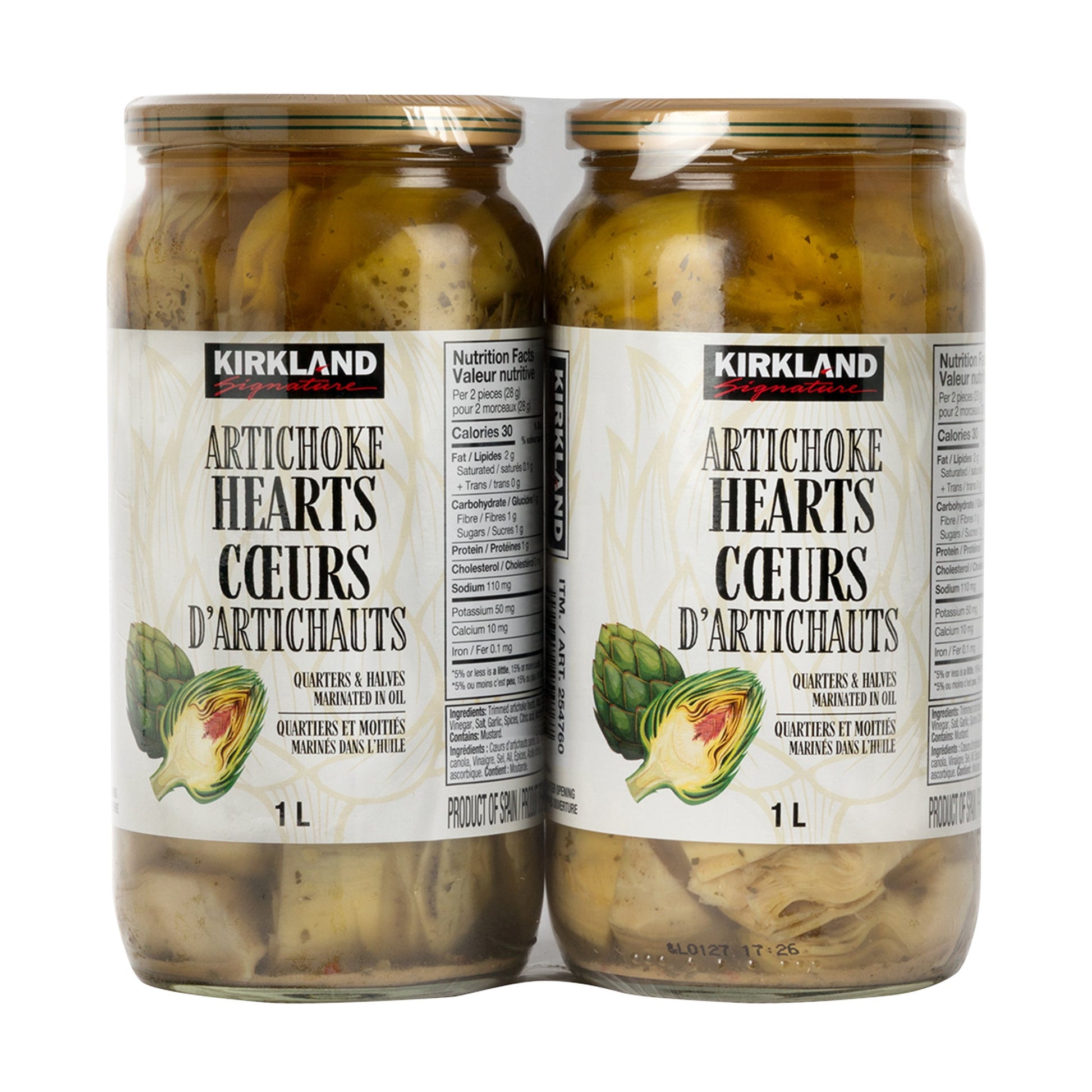 Kirkland Signature Artichoke Hearts in Oil, 2 × 1 L - image 1