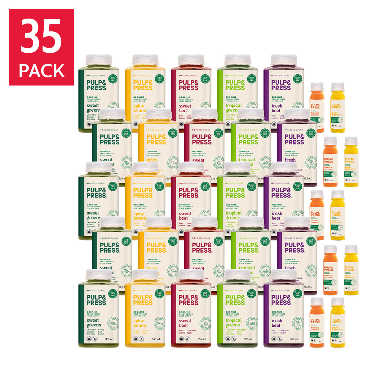 Pulp & Press 5-day Premium Organic Cold-Pressed Juice Cleanse, 35 bottles - image 1