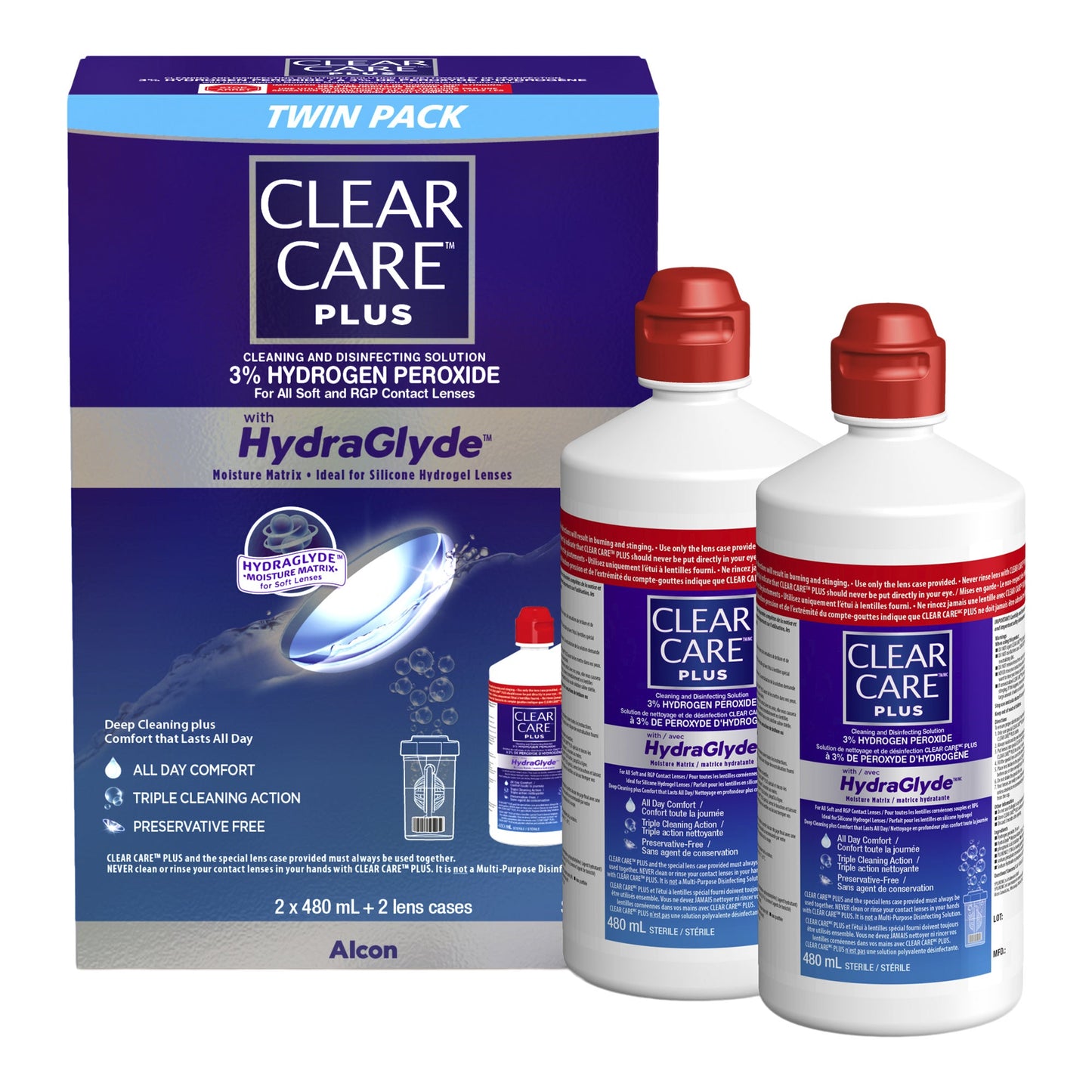 Clear Care Plus with HydraGlyde - 2 x 480 mL - image 1