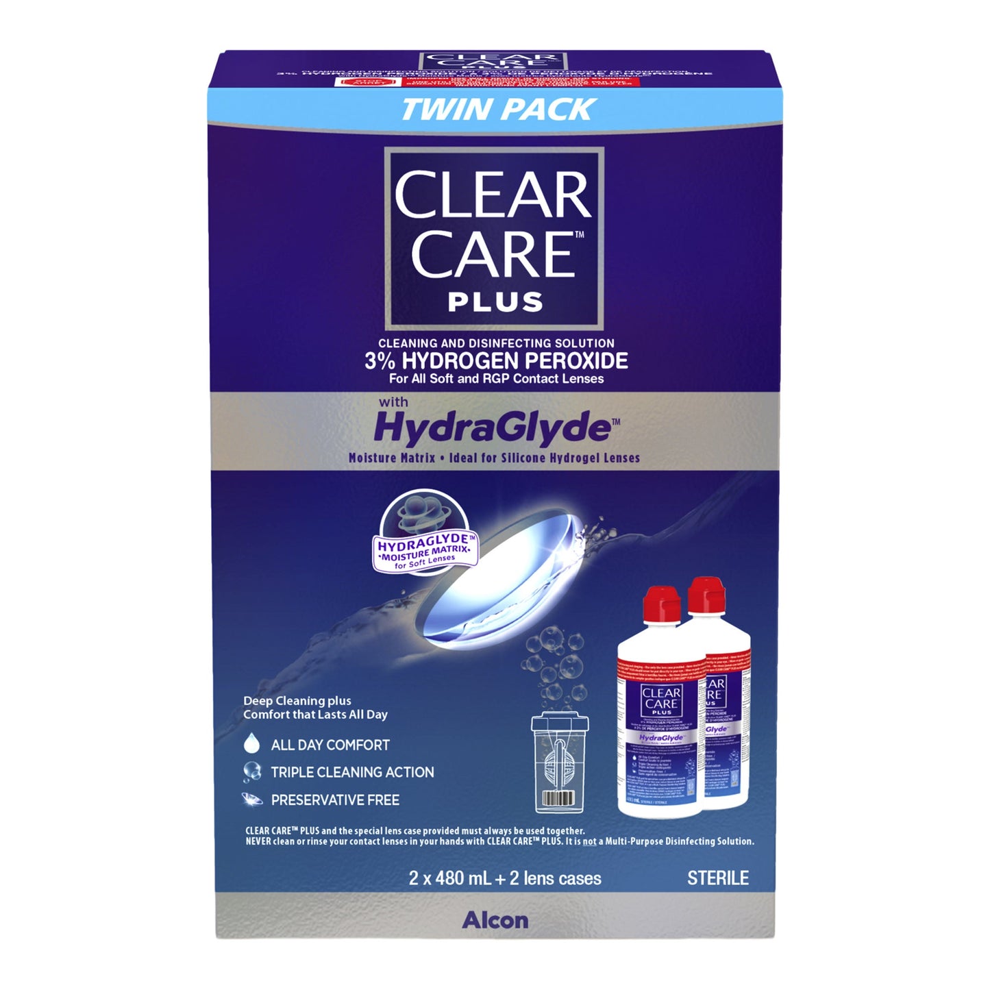 Clear Care Plus with HydraGlyde - 2 x 480 mL - image 3