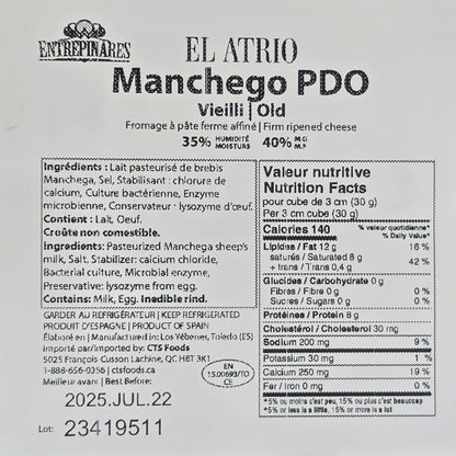 El Atrio Manchego PDO 12 Months, 3 kg average weight * - image 2