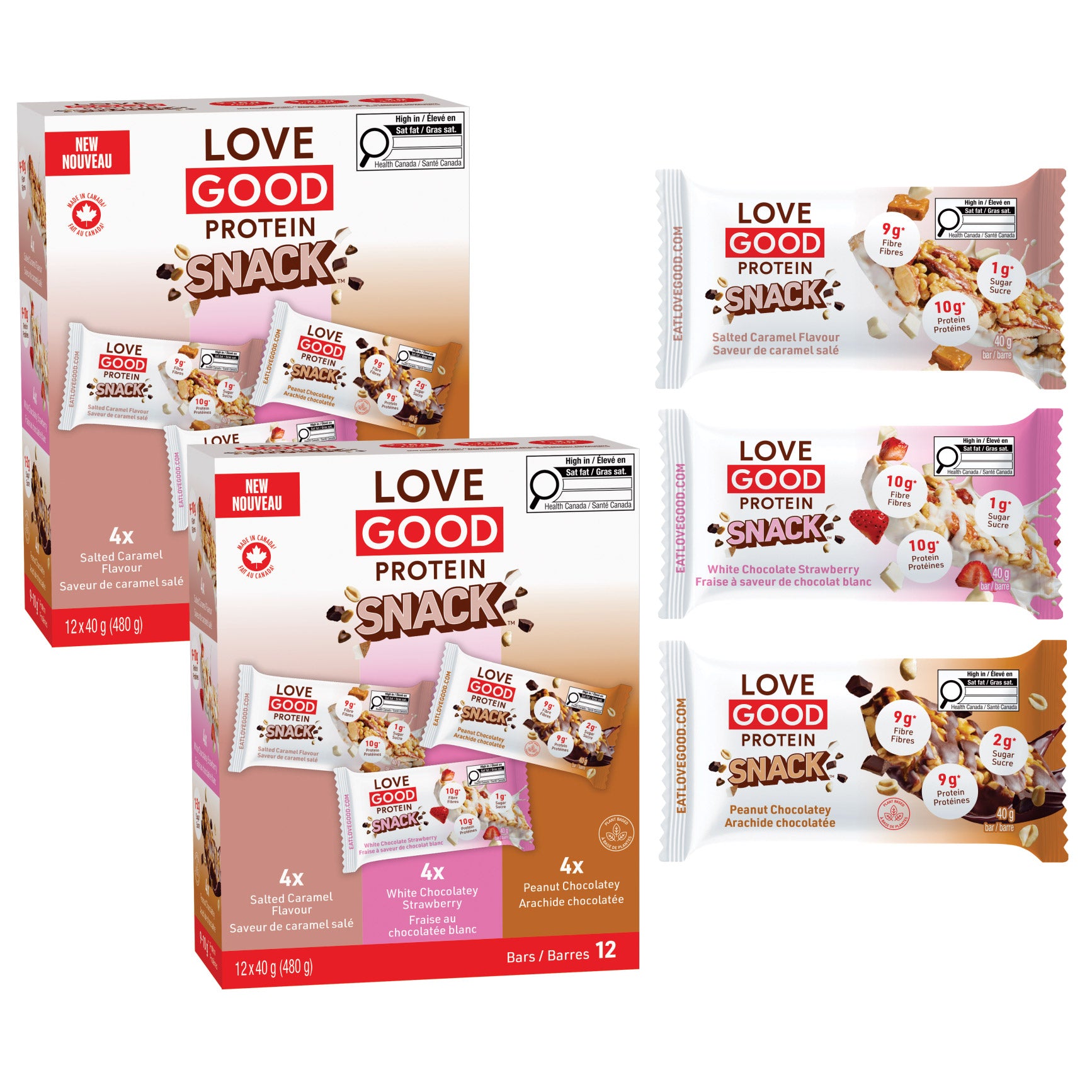 Love Good Fats Snack Bars, Variety Pack, 24 × 40 g - image 1
