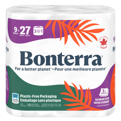 Bonterra Bathroom Tissue 3 ply, 45 Rolls x 198 Sheets - image 1