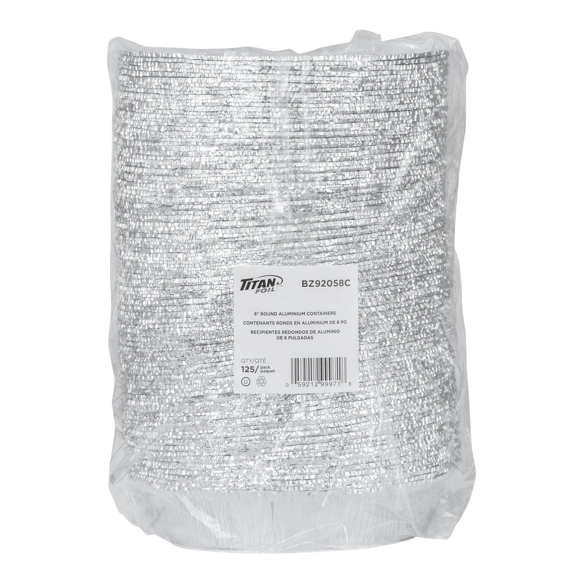 Titan 8" Round Aluminum Container, Pack of 500 - image 3