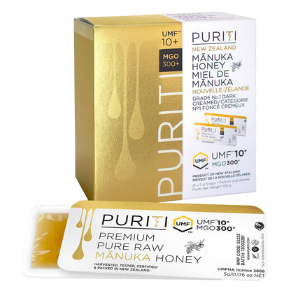 Puriti New Zealand Manuka Honey Snap Packs Umf 10+, 63 × 5 g - image 2