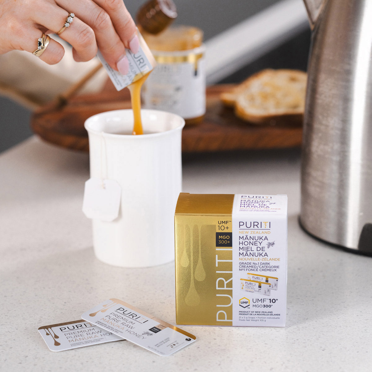 Puriti New Zealand Manuka Honey Snap Packs Umf 10+, 63 × 5 g - image 3
