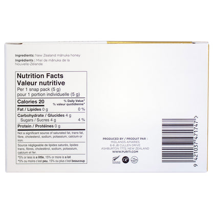Puriti New Zealand Manuka Honey Snap Packs Umf 10+, 63 × 5 g - image 5