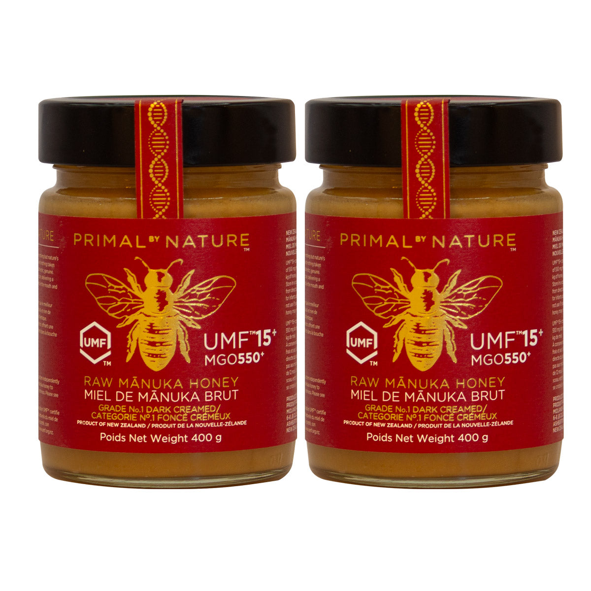 Primal By Nature New Zealand Manuka Honey UMF 15+, 2 × 400 g - image 1