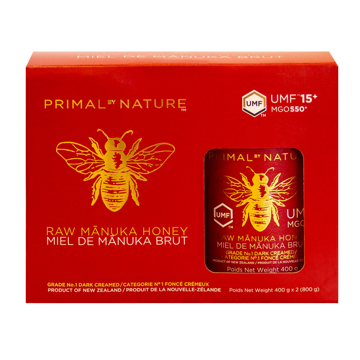 Primal By Nature New Zealand Manuka Honey UMF 15+, 2 × 400 g - image 2