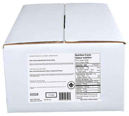 Golden Maple Fully Cooked Lightly Breaded Chicken Wing, 4 kg - image 2