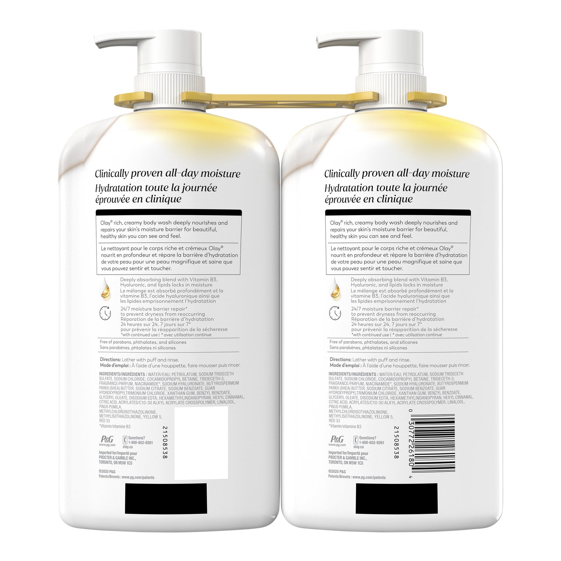 Olay Ultra Moisture Body Wash with Vitamin B3 Complex, 2 x 887 mL - image 3