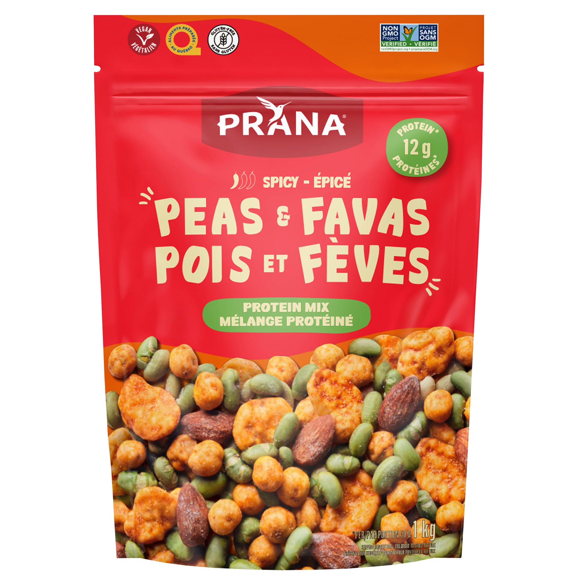 Prana Spicy Peas and Favas Snack, 2 × 1 kg - image 2