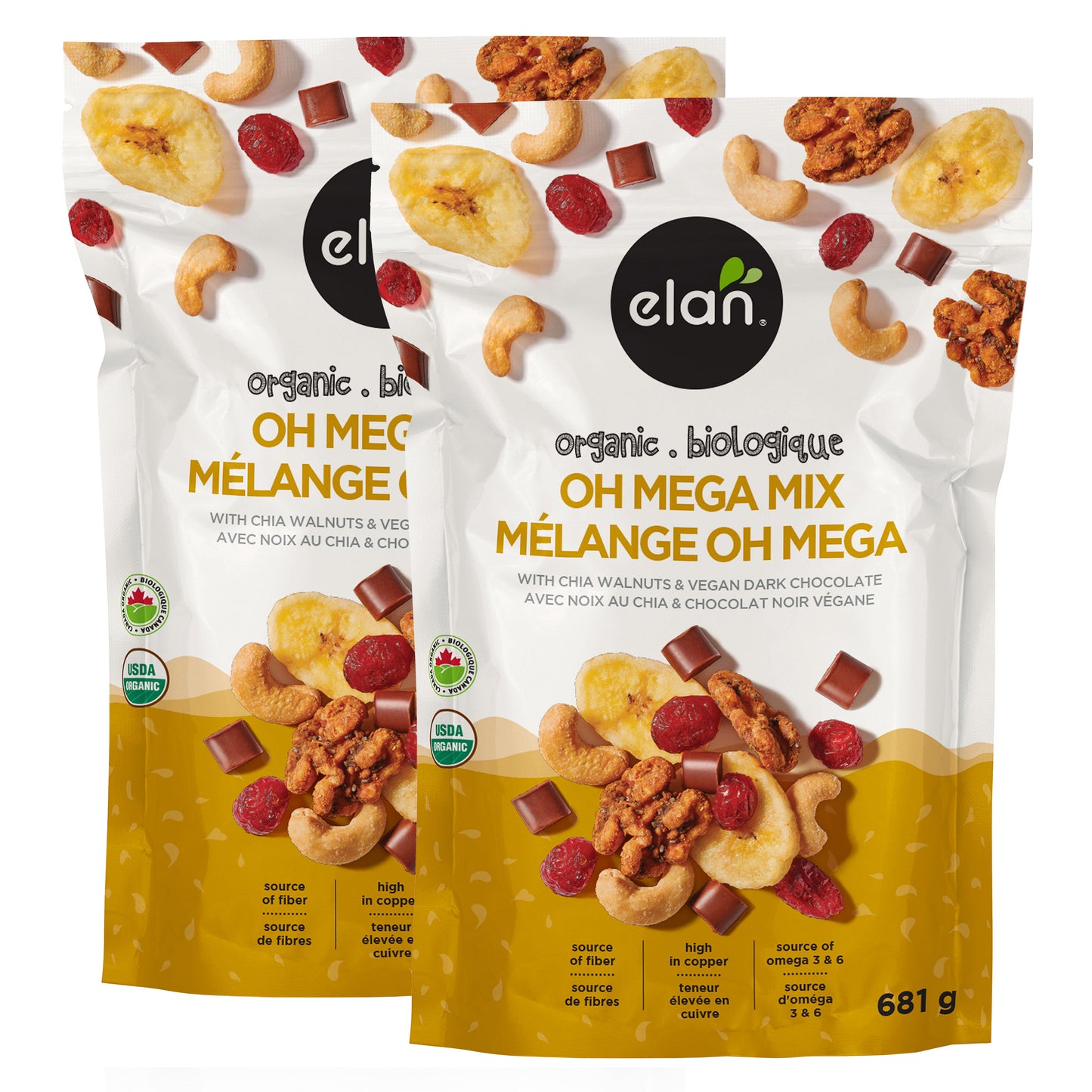 Elan Organic Oh Mega Mix, Snack, 2 × 681 g - image 1
