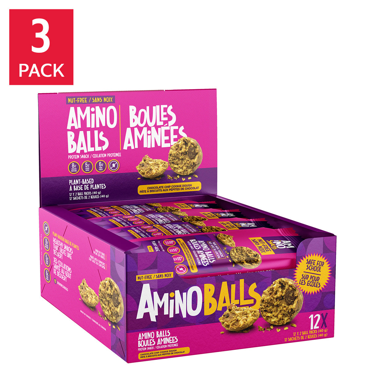 Amino Balls Nut Free Cookie Dough, 36 × 40 g - image 1