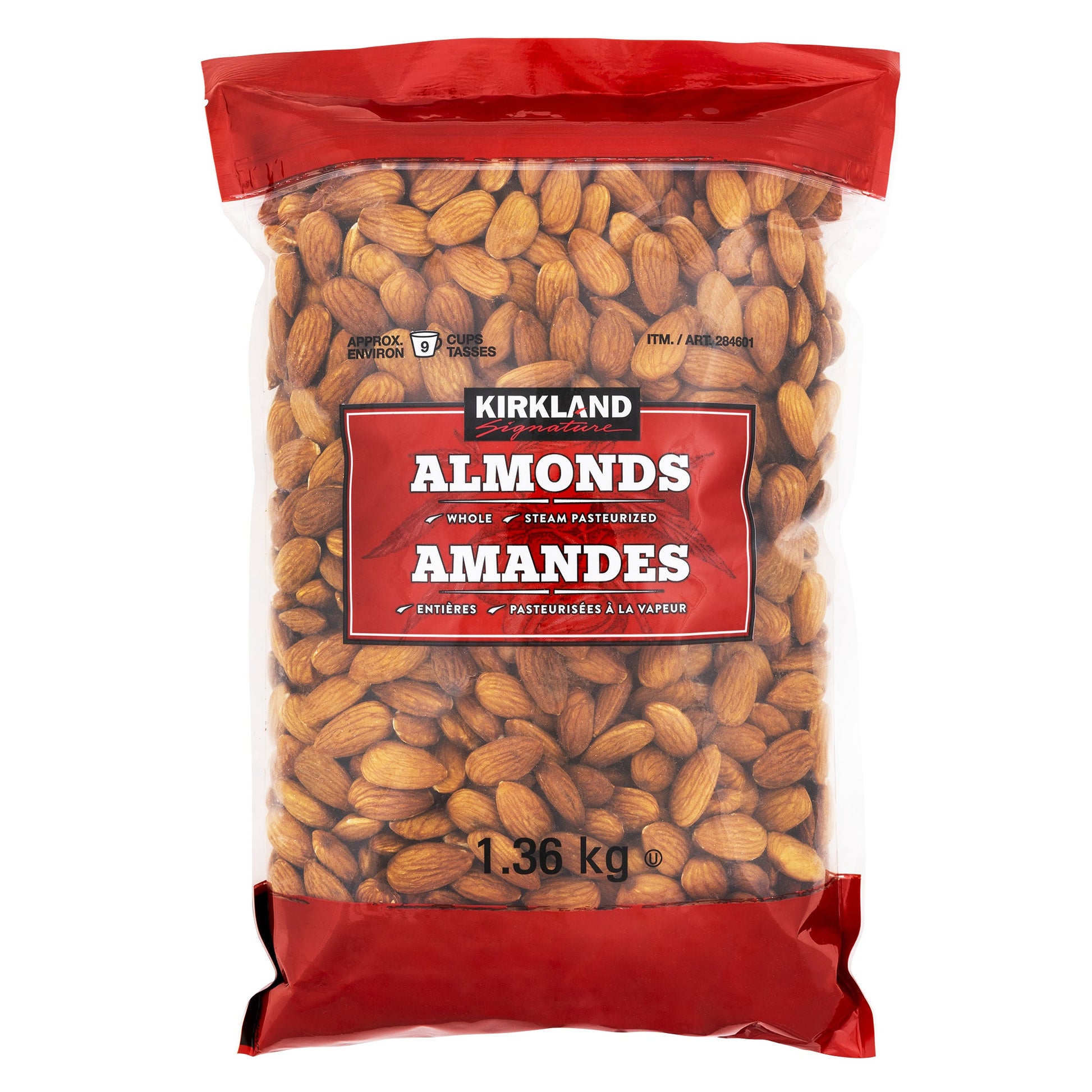 Kirkland Signature Whole Almonds, 1.36 kg — product image