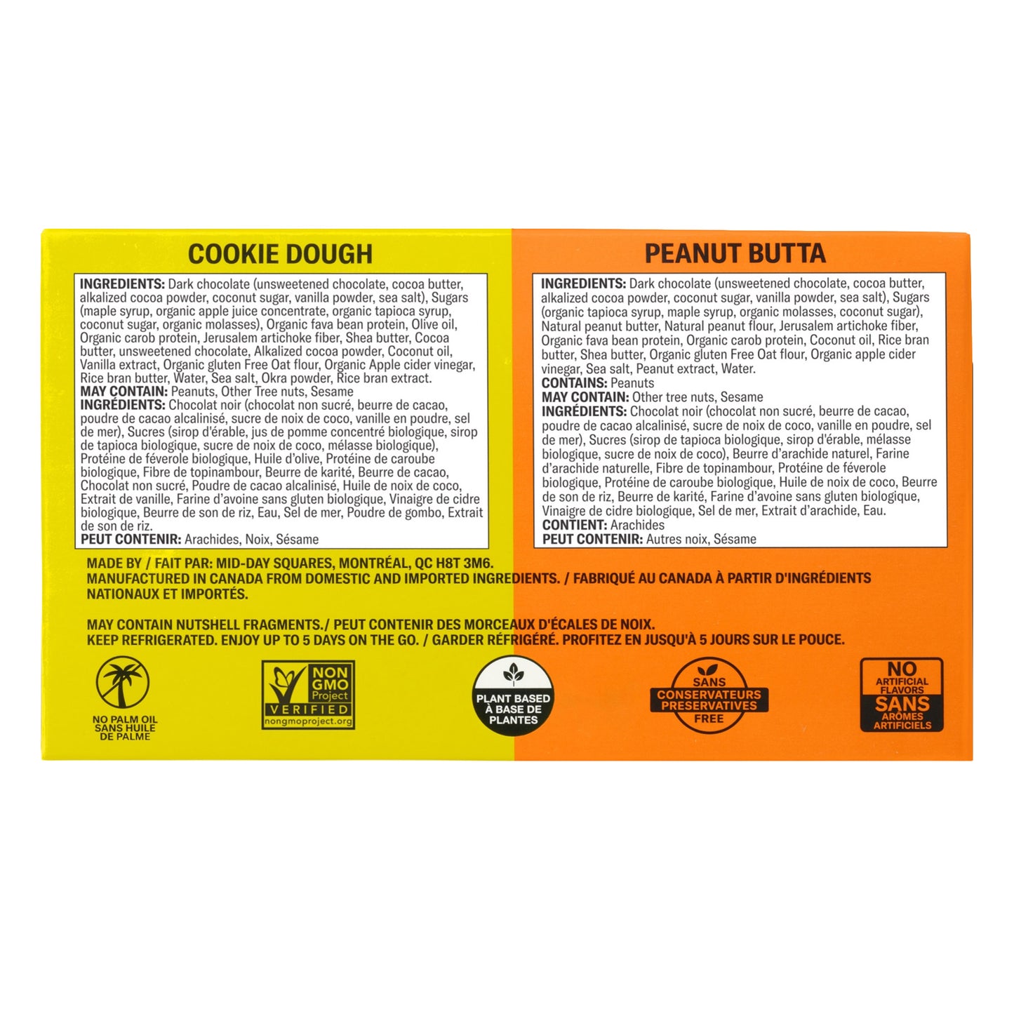 Mid-Day Squares Peanut Butta & Cookie Dough  Bar Variety Pack, 48 × 33 g - image 2