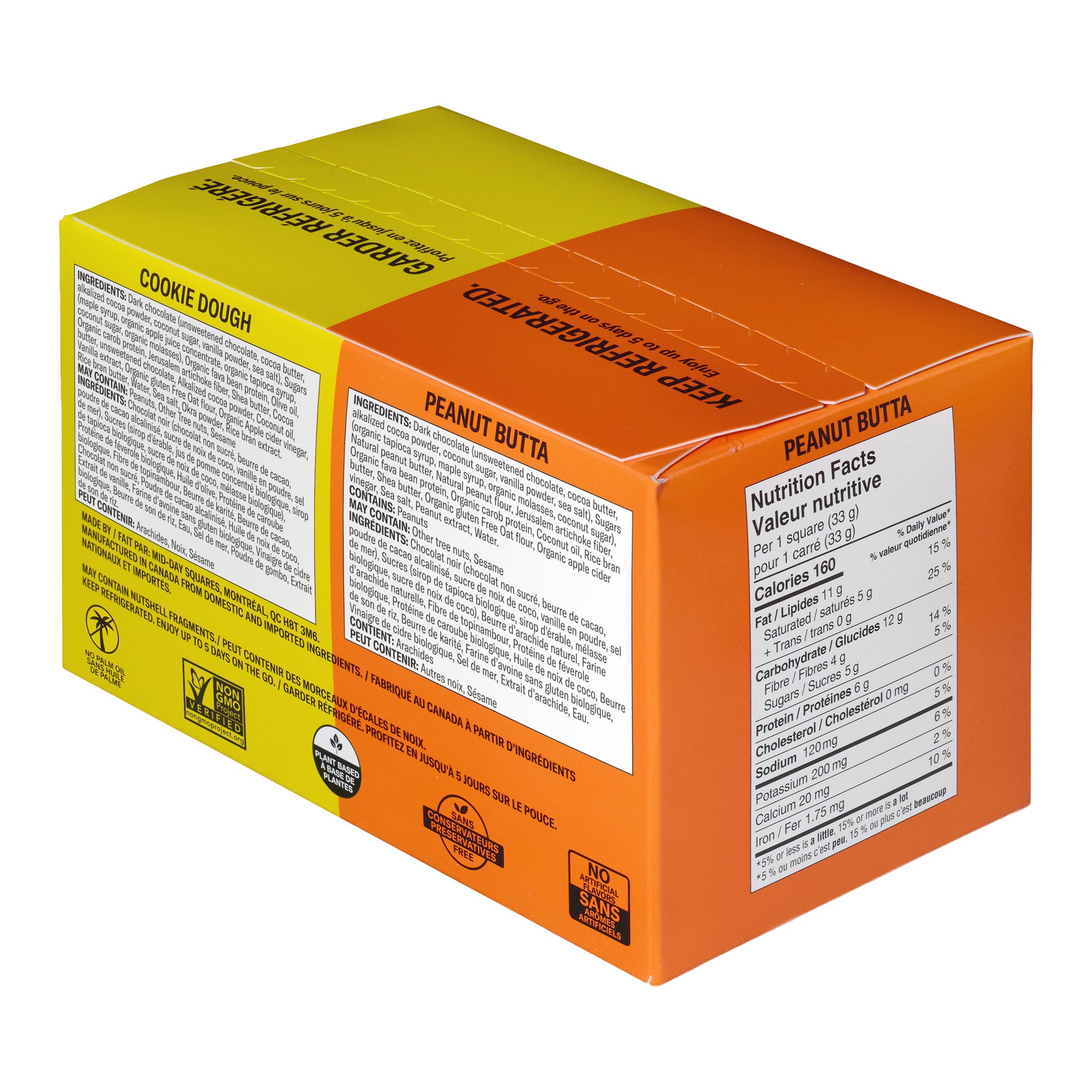 Mid-Day Squares Peanut Butta & Cookie Dough  Bar Variety Pack, 48 × 33 g - image 3