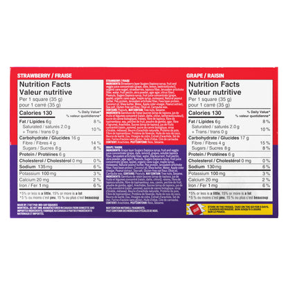 Mid-Day Squares No Bread PB&J Strawberry & Grape Snack Bars Variety Pack, 48 × 33 g - image 2