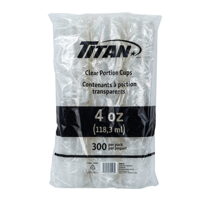 Titan Clear Plastic 4-oz Portion Cups, 4 packs of 300 - image 2