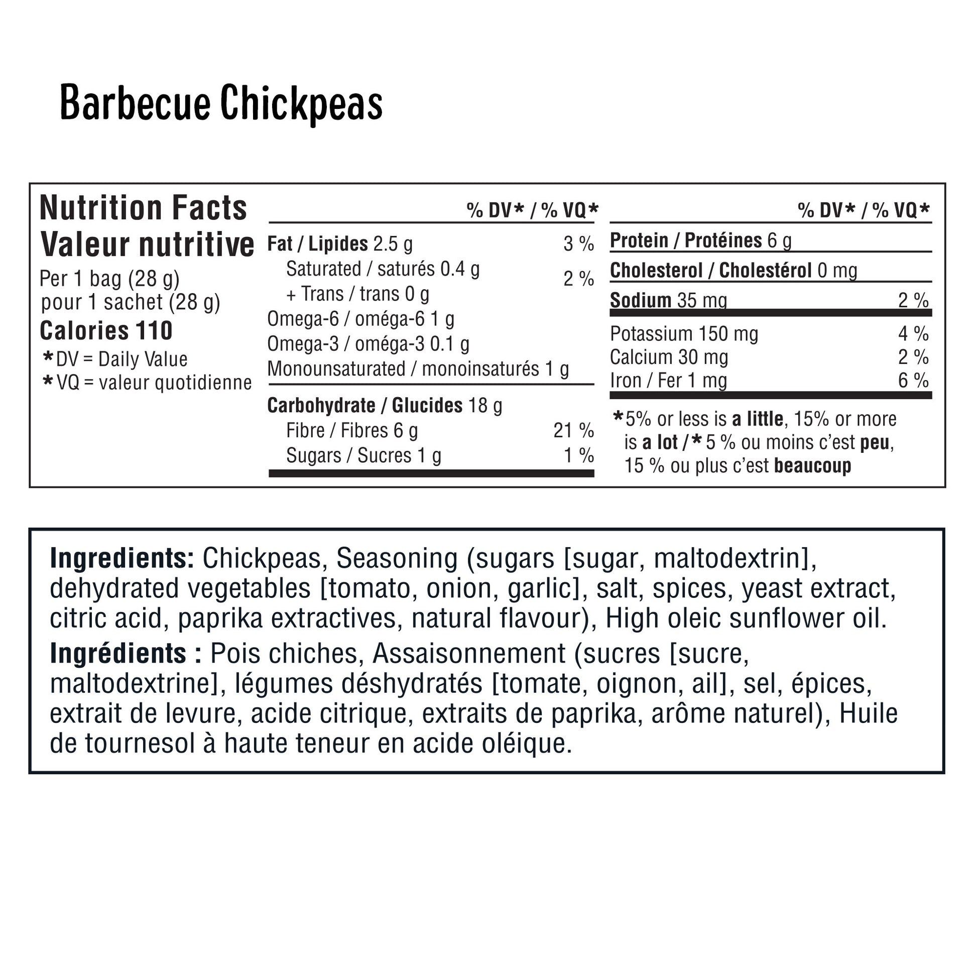 Three Farmers Chickpeas & Fava Beans Snack Packs, 36 × 28 g - image 3