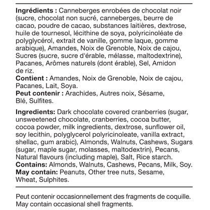 Bassé – Maple Nut Mix with Dark Chocolate Dried Cranberries, 800 g - image 3