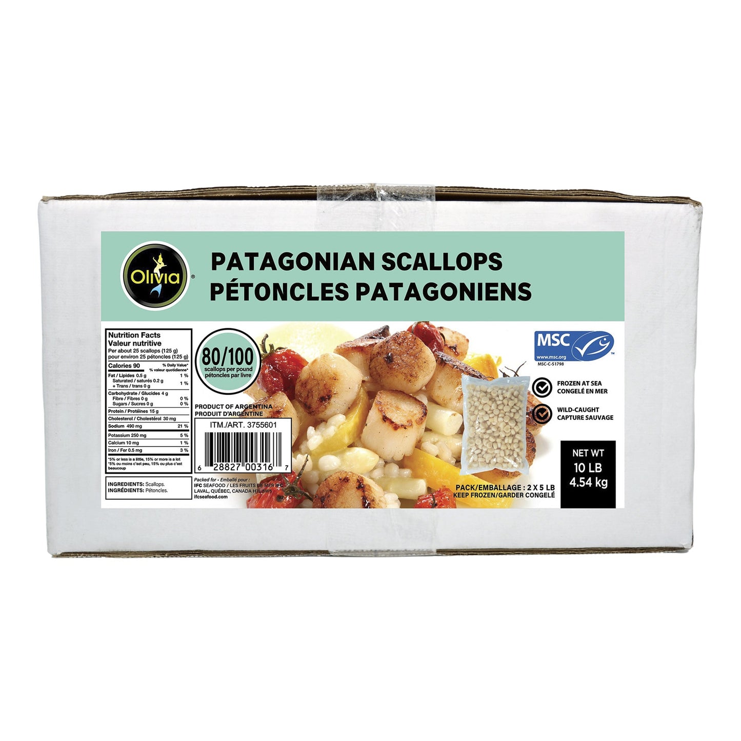 Olivia Patagonian Scallops, 4.54 kg - image 3