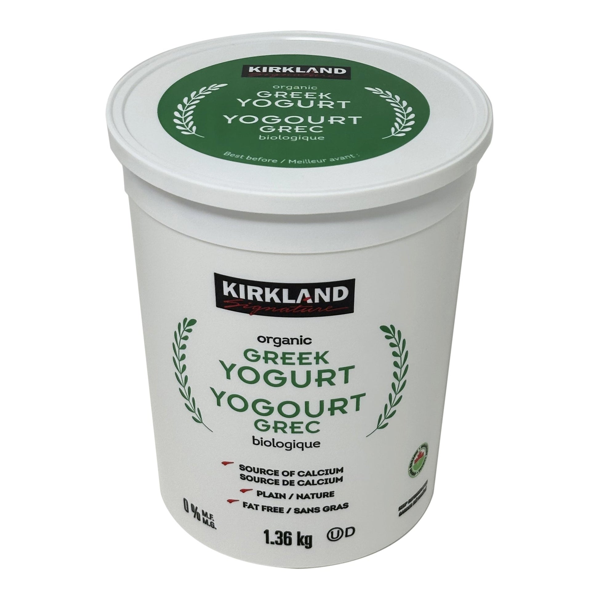 Kirkland Signarture Organic Greek Yogurt 0%, 1.36 kg - image 1