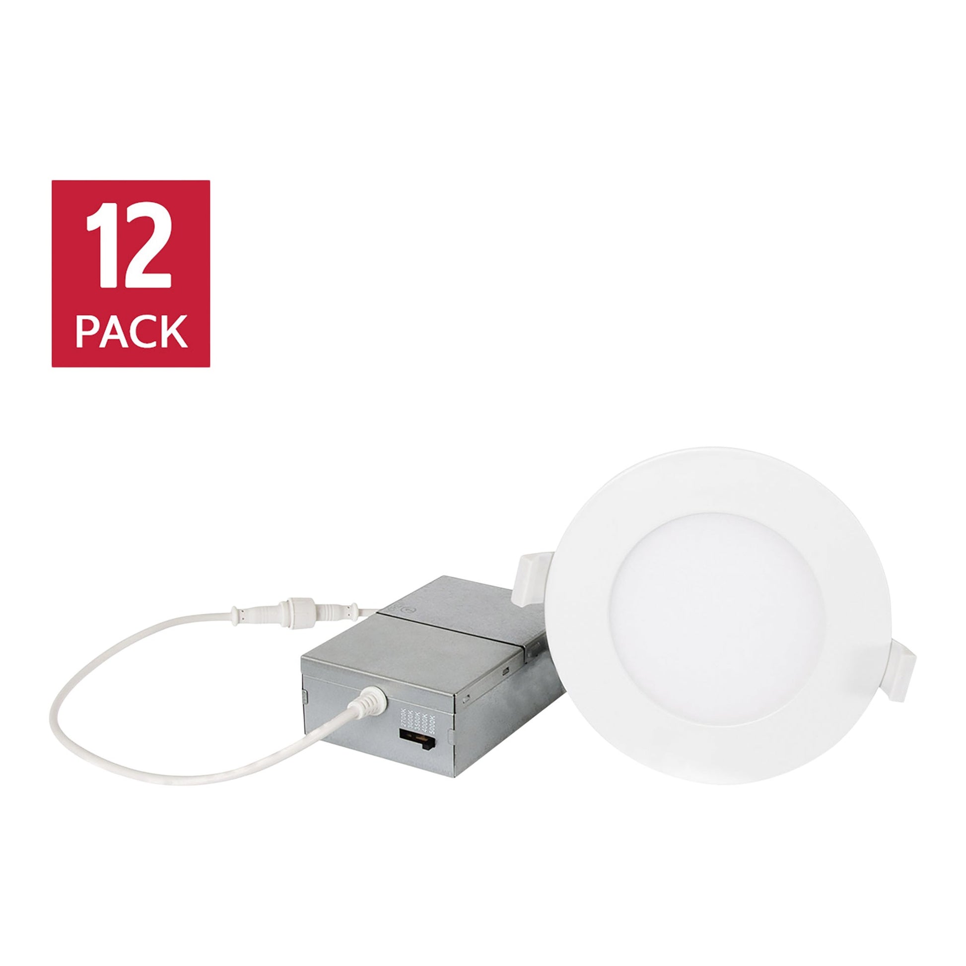 Luminus 4 in. 5CCT Recessed Panel Light Kit, 12-pack - image 2
