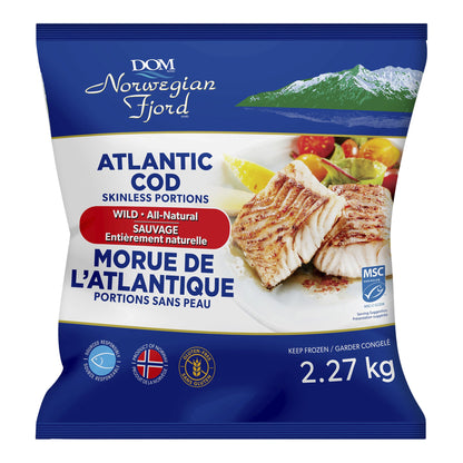Norwegian Fjord Frozen Cod Portions, 2.27 kg - image 1