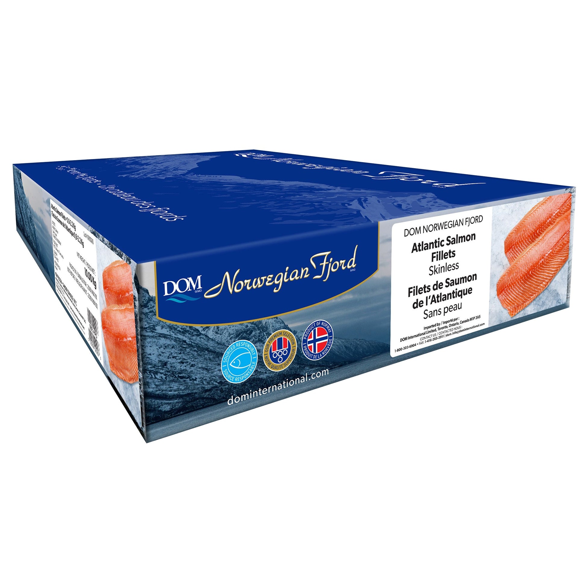 Norwegian Fjord Salmon Fillet Skin Off, 10 kg average weight* - image 1