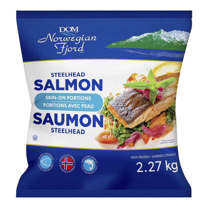Dom Norwegian Fjord Frozen Steelhead Salmon Skin-on, 2.27 kg - image 1