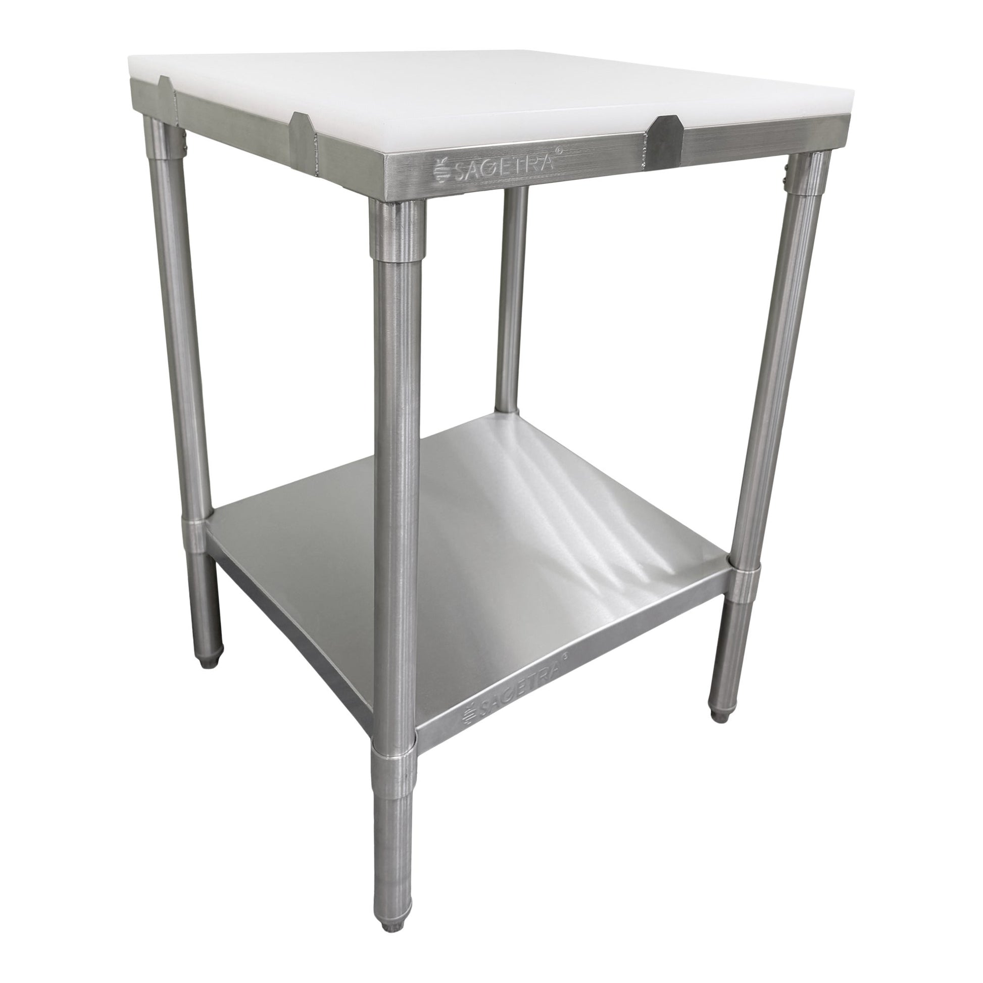 Worktable S.S. 30"D x 48"L x 35"H With Poly Board 1" - image 2
