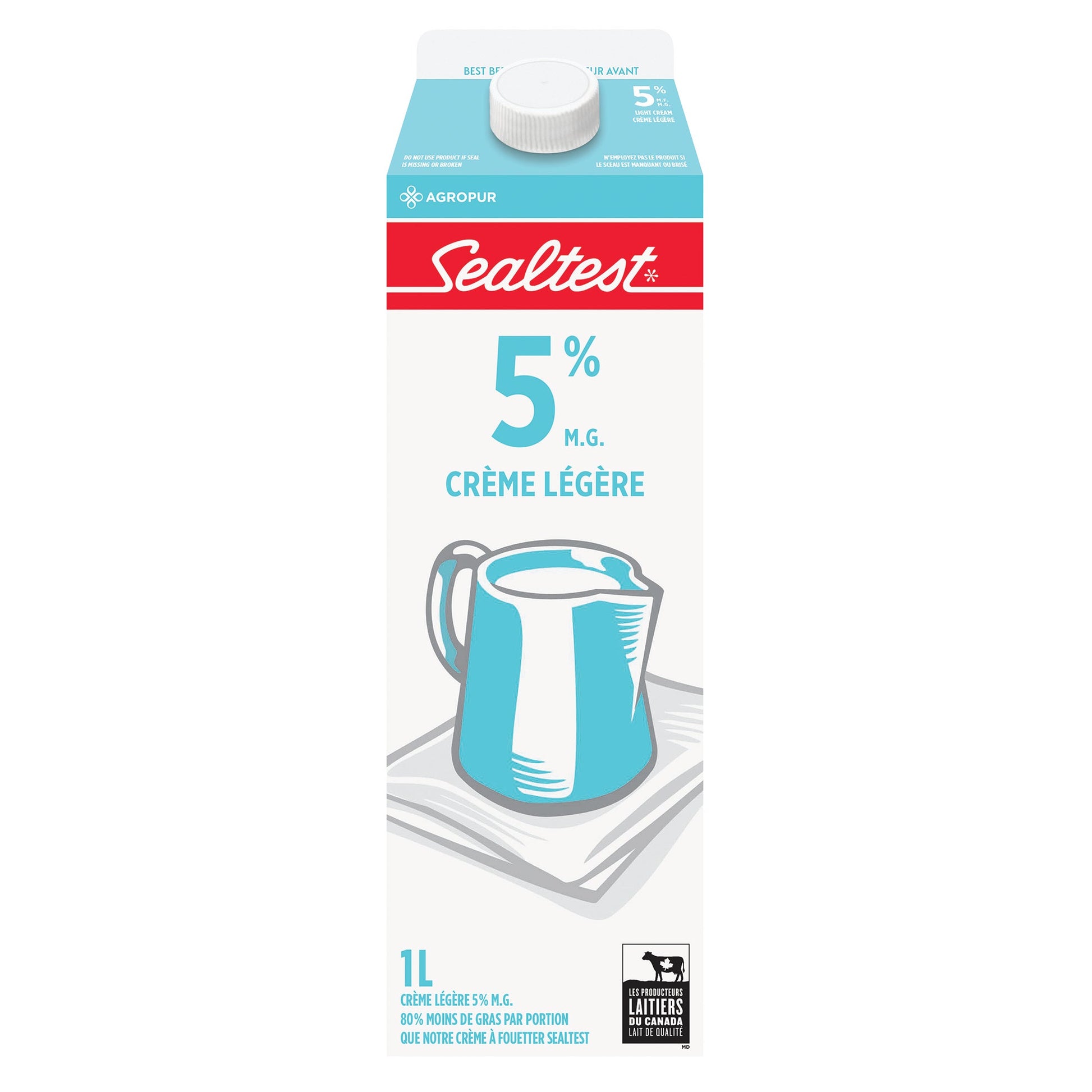 Sealtest 5% Light Coffee Cream, 1 L - image 1
