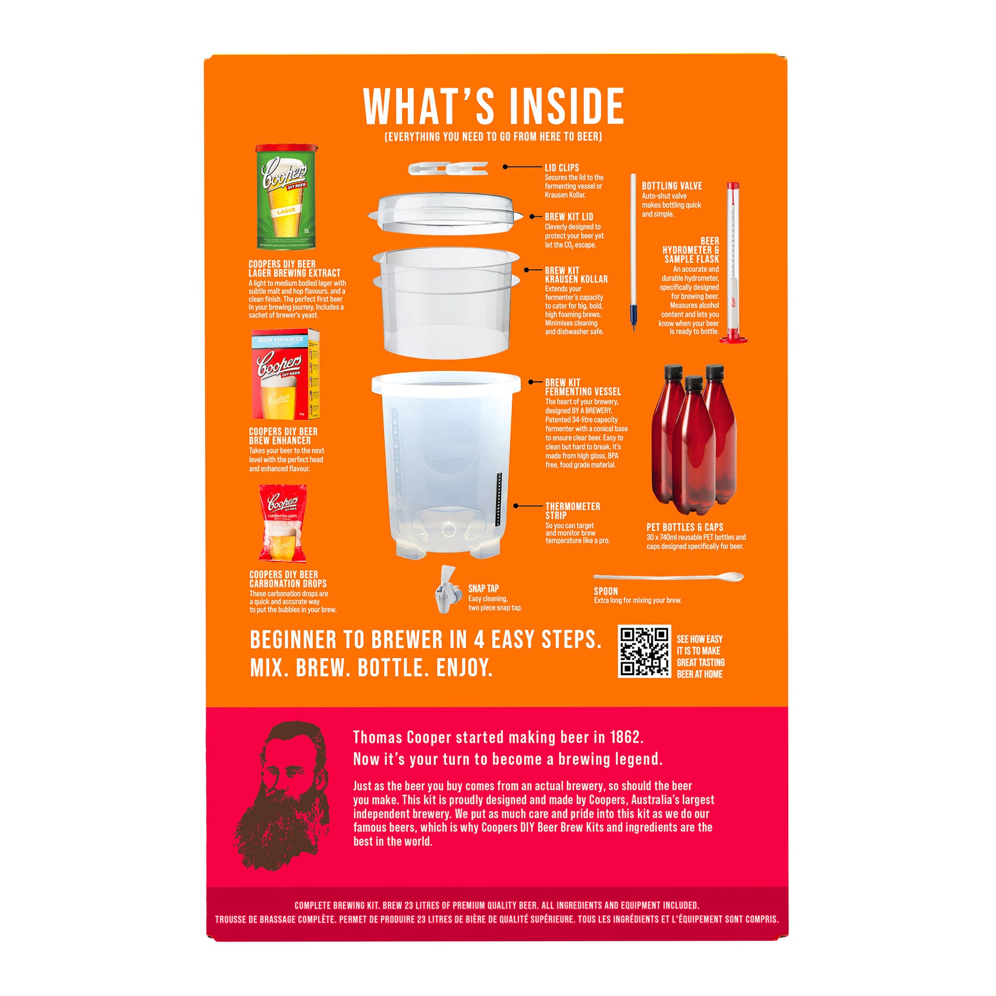 Coopers Beer Brew Kit  Equipment Starter Pack (1 x 23L ) - image 3