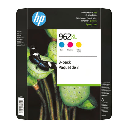 HP 962XL Cyan, Magenta and Yellow High Yield Original Ink Cartridges (3JB36BN) Combo-pack - image 2