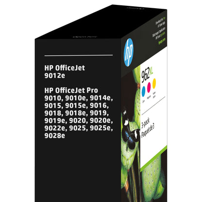HP 962XL Cyan, Magenta and Yellow High Yield Original Ink Cartridges (3JB36BN) Combo-pack - image 6