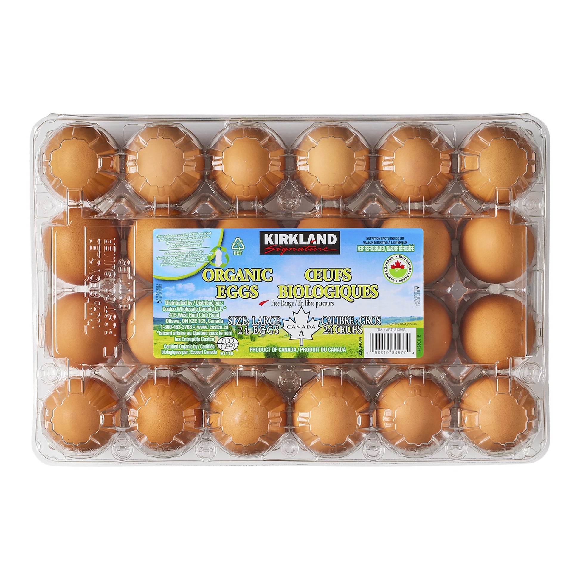 Kirkland Signature Large Organic Eggs, Pack of 24 - image 3