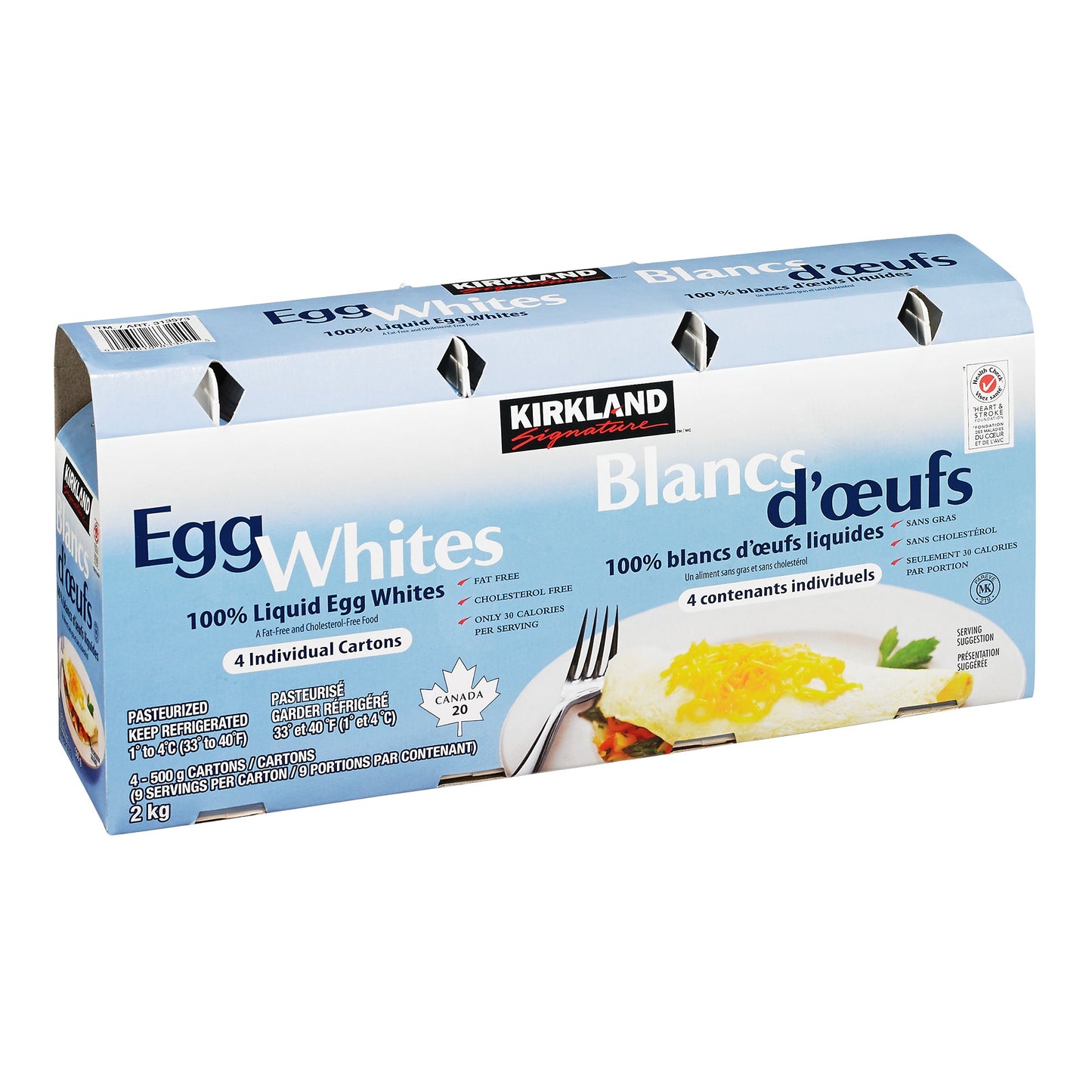 Kirkland Signature Liquid Egg Whites, 4 × 500 g - image 2